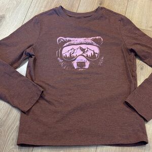 Cat & Jack Brown Bear Long Sleeve Tee